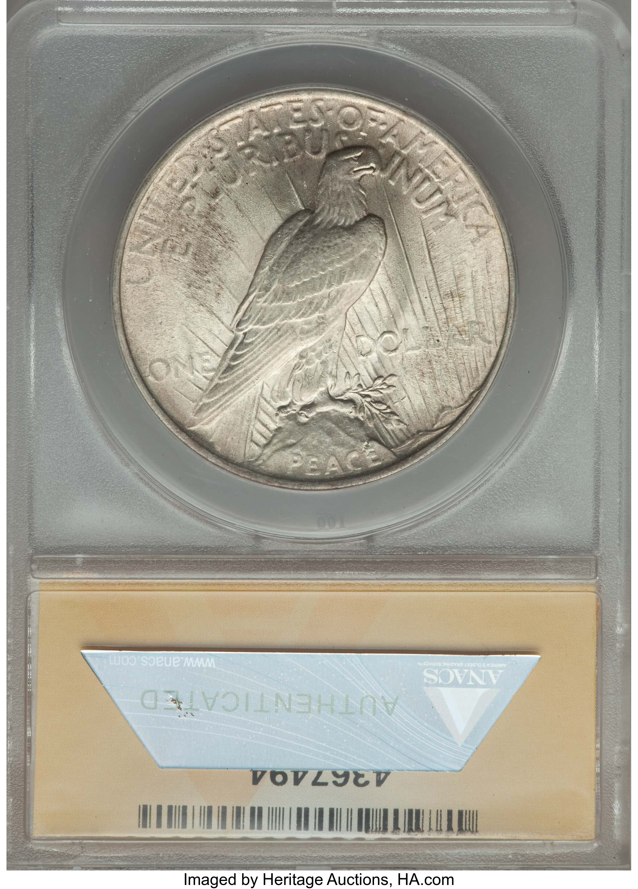 image for: 1924 $1 Extra Hair, VAM 1H, MS64 ANACS.  Elite-30. NGC Census: (0/0). PCGS Population: (6/0). CDN: $33 Whsle. Bid for probl...