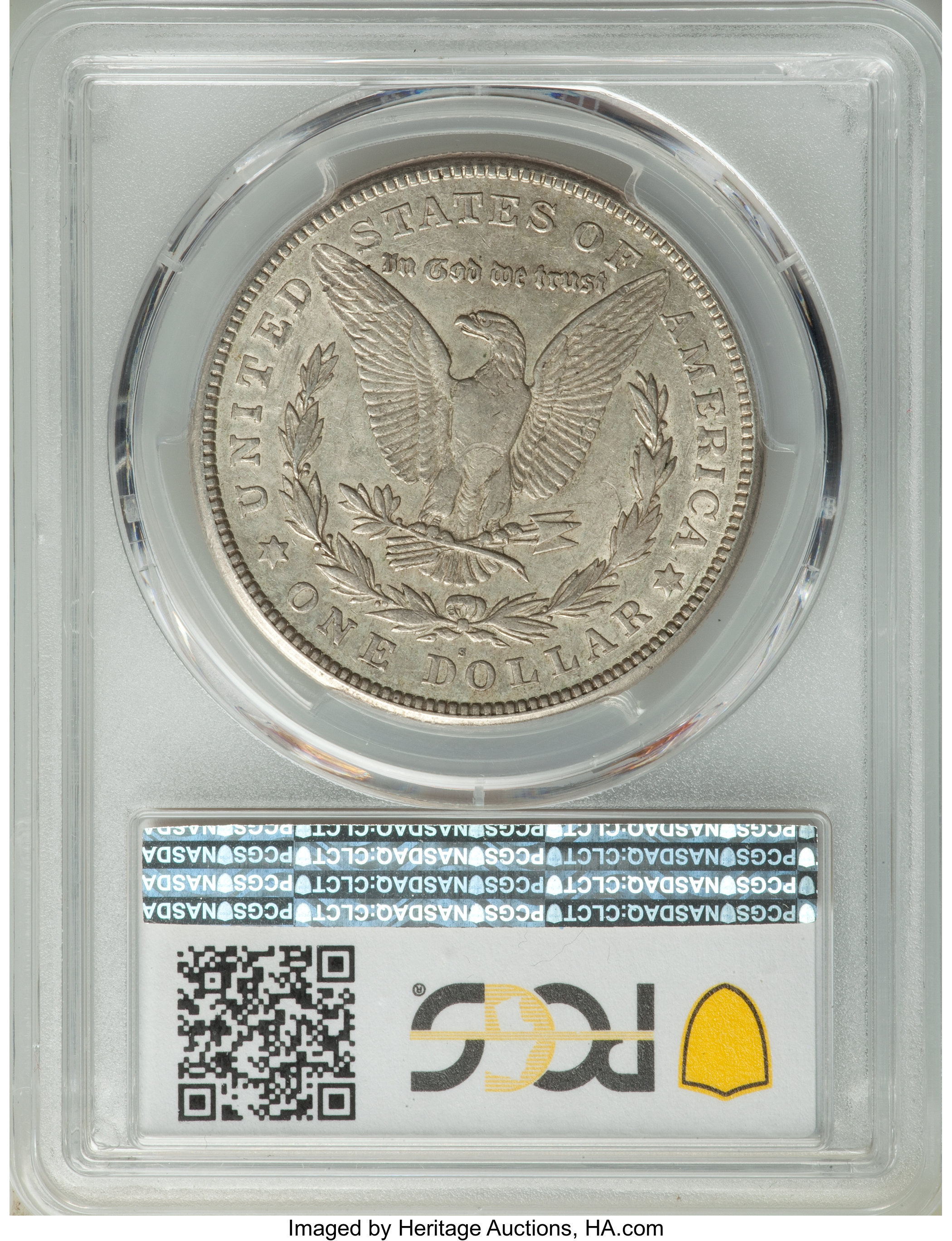 image for: 1921-S $1 Thorn Head, VAM-1B4, AU50 PCGS. A Hit List Variety. PCGS Population: (6/20 and 0/0+). NGC Census: (0/0 and 0/0+)....