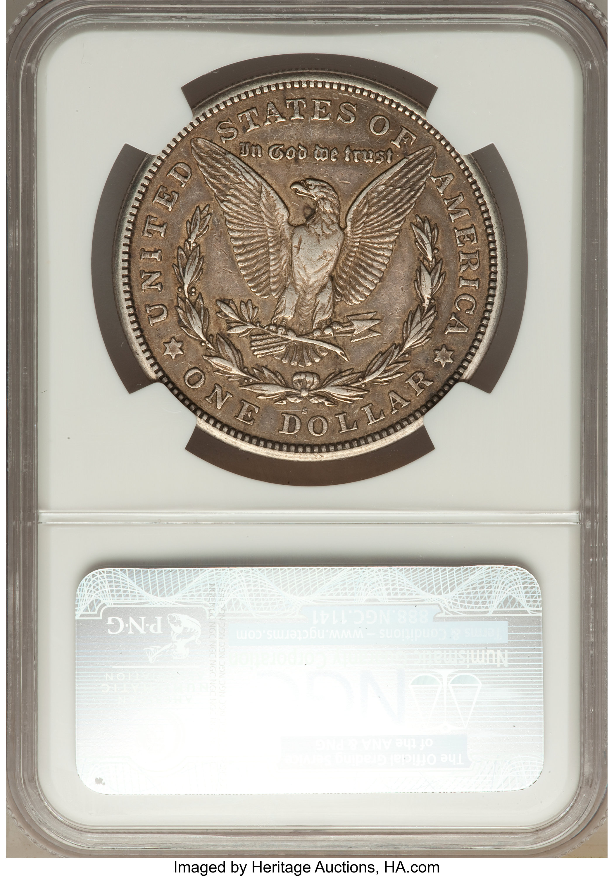 image for: 1921-S $1 Thorn Head, VAM-1B4a, XF45 NGC. Hitlist-40. NGC Census: (0/0). PCGS Population: (3/11). XF45. Mintage 21,695,000....