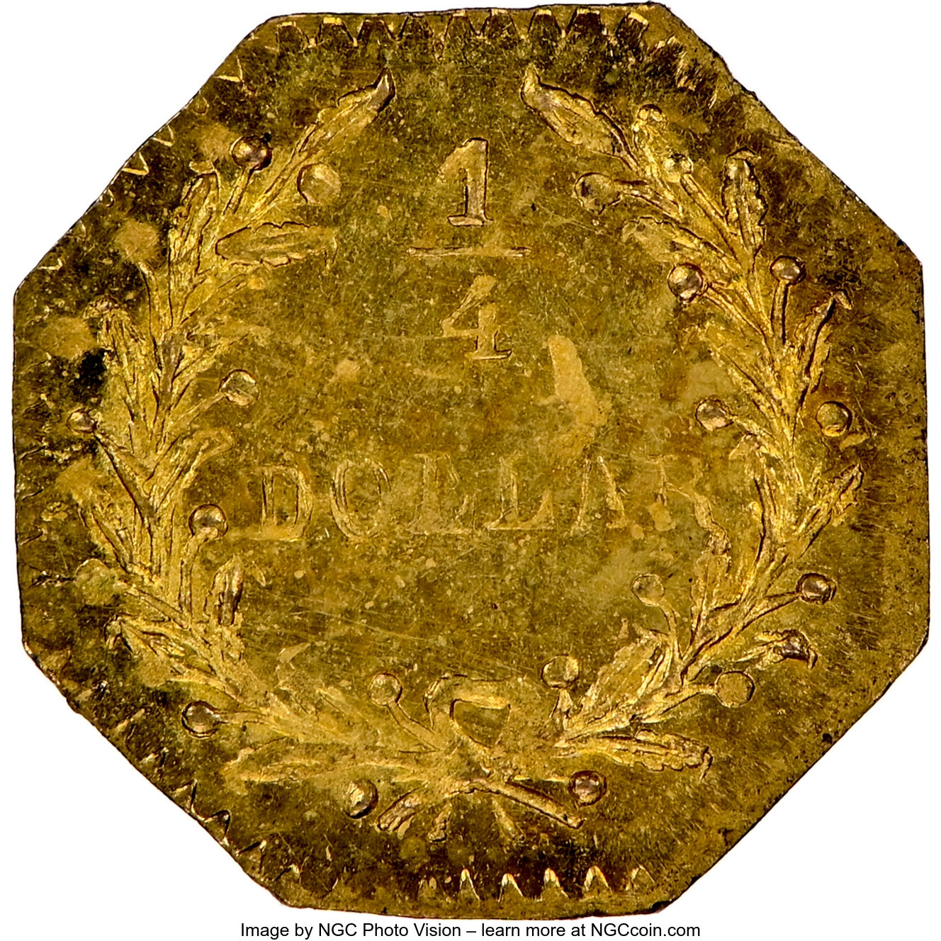 image for: 1881 25C Indian Octagonal 25 Cents, BG-799M, Low R.5, MS64 NGC. NGC Census: (3/2). PCGS Population: (19/12). MS64. ...