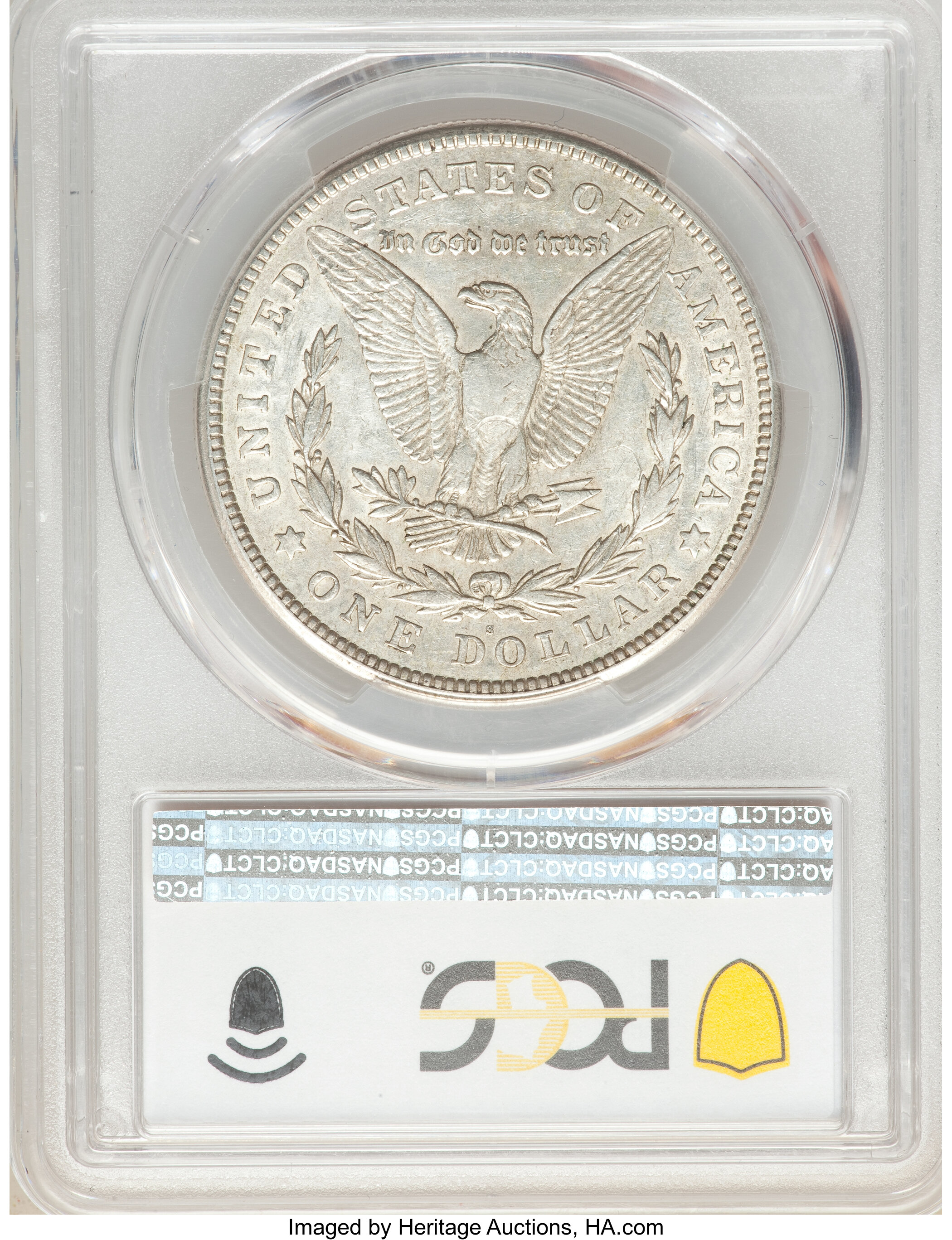 image for: 1921-S $1 Thorn Head, VAM-1B4, AU50 PCGS. A Hit List Variety. PCGS Population: (6/22 and 0/0+). NGC Census: (0/0 and 0/0+)....