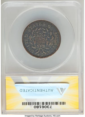 image for: 1795 1C Plain Edge, S-76b, B-4b, R.1, -- Corroded, Damaged -- ANACS. Fine 12 Details. ...