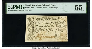 image for: South Carolina April 10, 1778 10s PMG About Uncirculated 55....