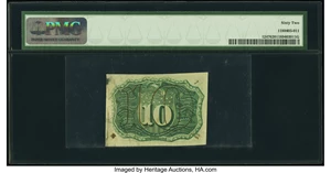 image for: Fr. 1247 10¢ Second Issue PMG Uncirculated 62....
