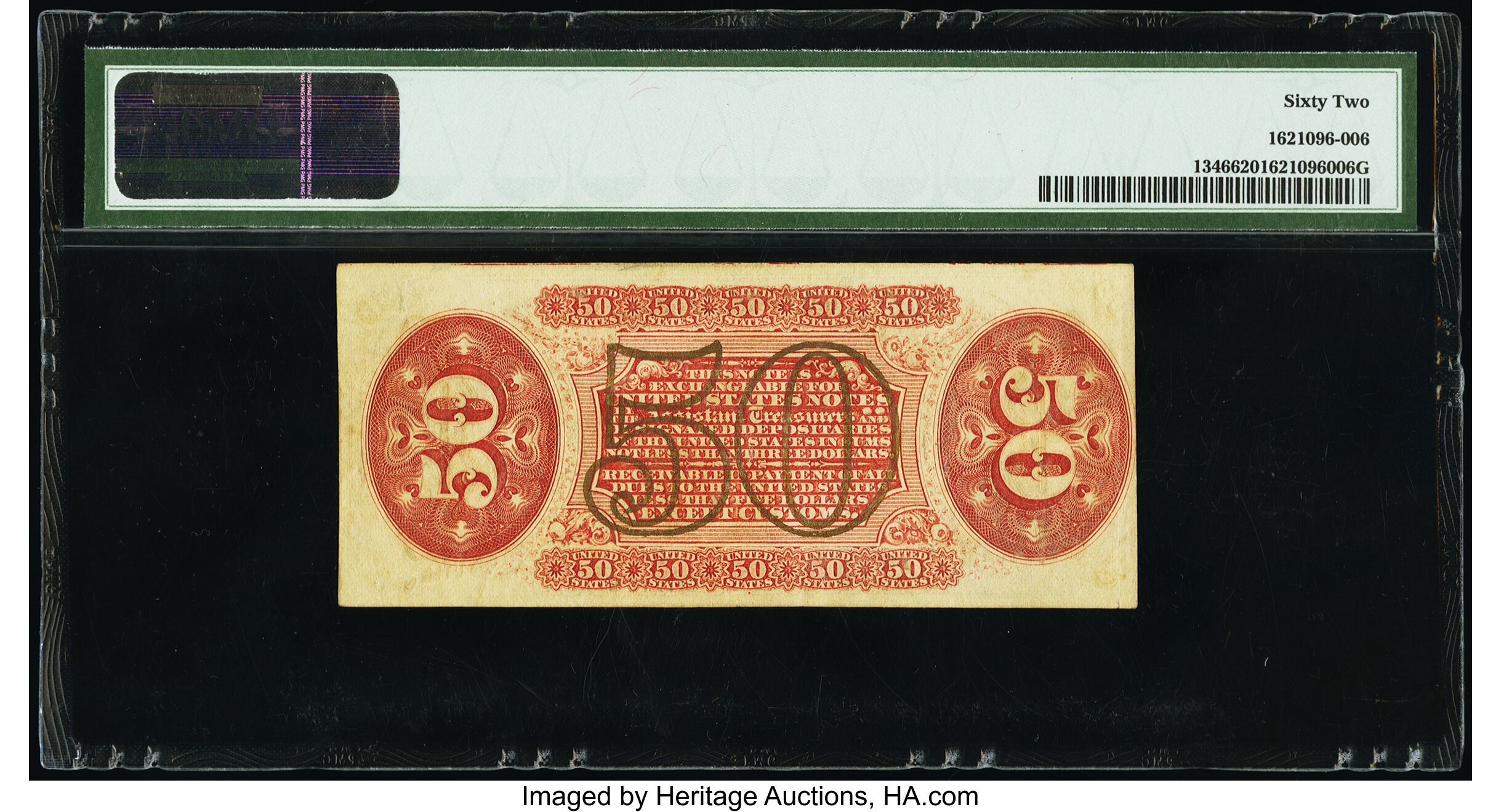 image for: Fr. 1346 50¢ Third Issue Justice PMG Uncirculated 62....