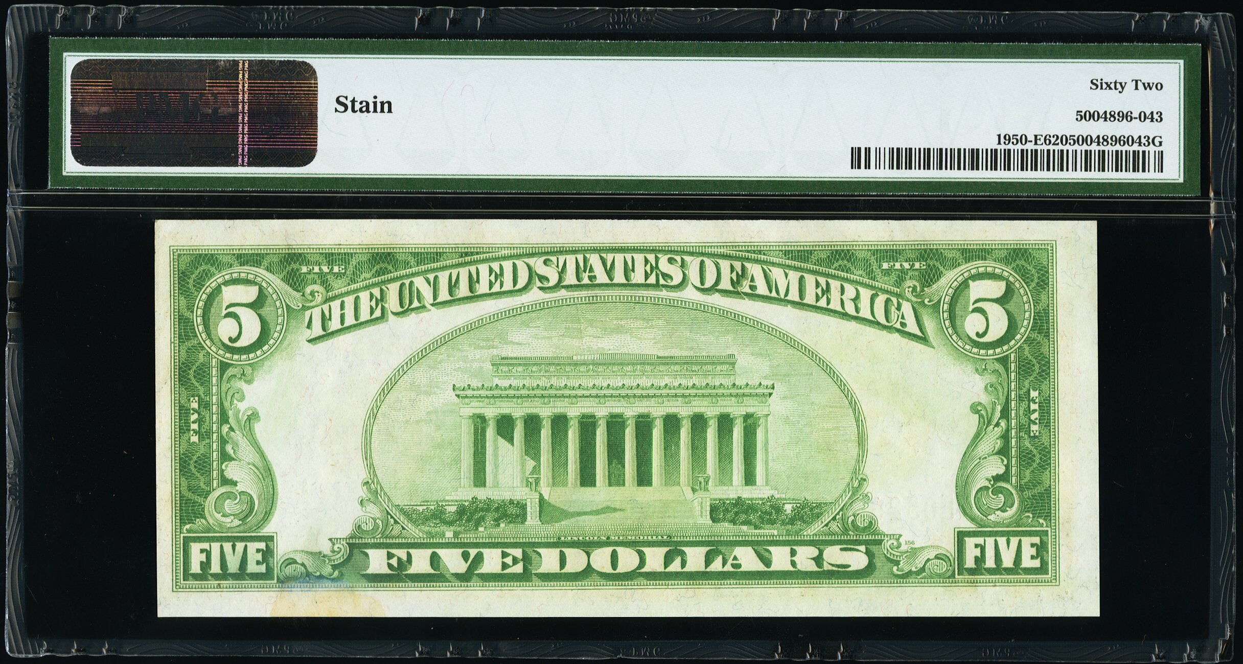image for: Fr. 1950-E $5 1928 Federal Reserve Note. PMG Uncirculated 62....
