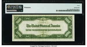 image for: Fr. 2211-L $1,000 1934 Federal Reserve Note. PMG Extremely Fine 40....