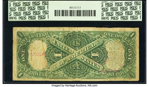 image for: Fr. 36* $1 1917 Legal Tender Star PCGS Fine 12....