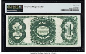 image for: Fr. 222 $1 1891 Silver Certificate PMG Choice Uncirculated 63 EPQ....