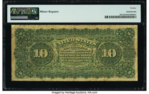 image for: Fr. 293 $10 1886 Silver Certificate PMG Fine 12....
