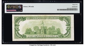 image for: Chicago, IL - $100 1929 Ty. 2 The Live Stock National Bank Ch. # 13674 PMG Choice Very Fine 35....