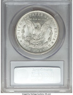 image for: 1883-O $1 Partial E Reverse MS62 PCGS. CAC. VAM-22A....