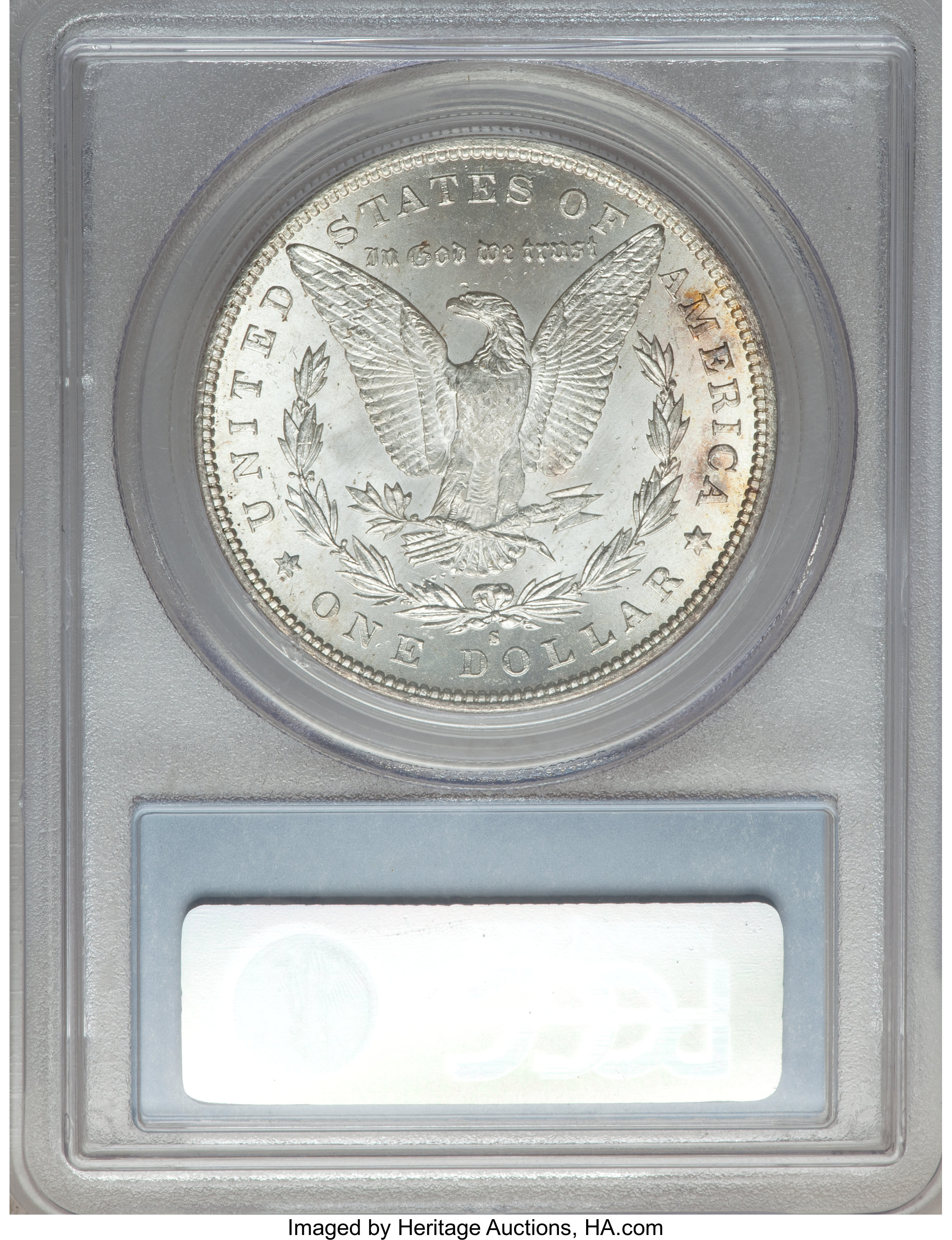 image for: 1888-S $1 Gouged Eagle, VAM-13, MS63 PCGS. Hit List. PCGS Population (0/0). NGC Census: (0/0).  From The Parcfeld Colle...