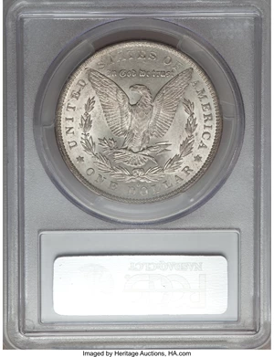 image for: 1883-O $1 Partial E Reverse, VAM-22A AU58 PCGS. HOT-50. PCGS Population (7/25). NGC Census: (0/0). ...