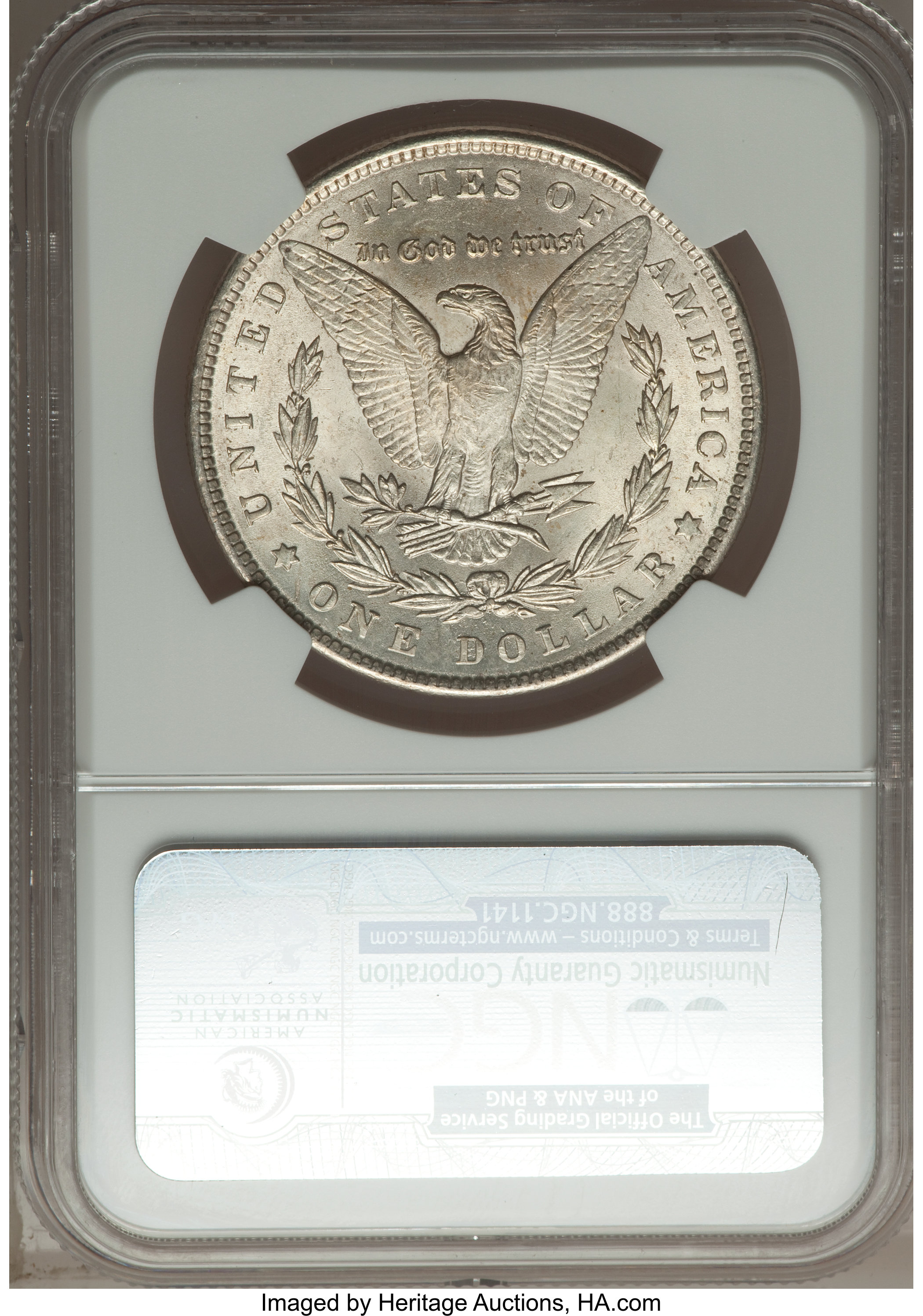 image for: 1889 $1 Pitted Reverse & Clashed, VAM-28B MS61 NGC.  Hitlist-40. NGC Census: (0/0). PCGS Population (2/24)....
