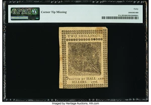 image for: Pennsylvania April 25, 1776 2s PMG Extremely Fine 40....