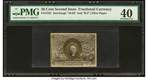 image for: Fr. 1321 50¢ Second Issue PMG Extremely Fine 40....
