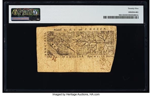 image for: Maryland April 10, 1774 $1/3 PMG Very Fine 25....