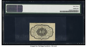 image for: Fr. 1243 10¢ First Issue PMG Choice Uncirculated 63....
