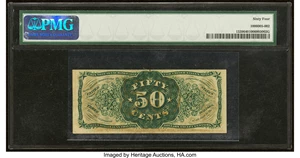 image for: Fr. 1339 50¢ Third Issue Spinner Type II PMG Choice Uncirculated 64....
