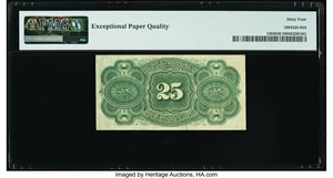 image for: Fr. 1303 25¢ Fourth Issue PMG Choice Uncirculated 64 EPQ....