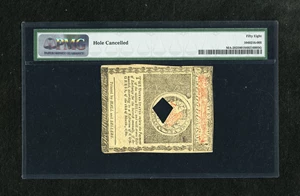 image for: Massachusetts May 5, 1780 $5 PMG Choice About Unc 58.
