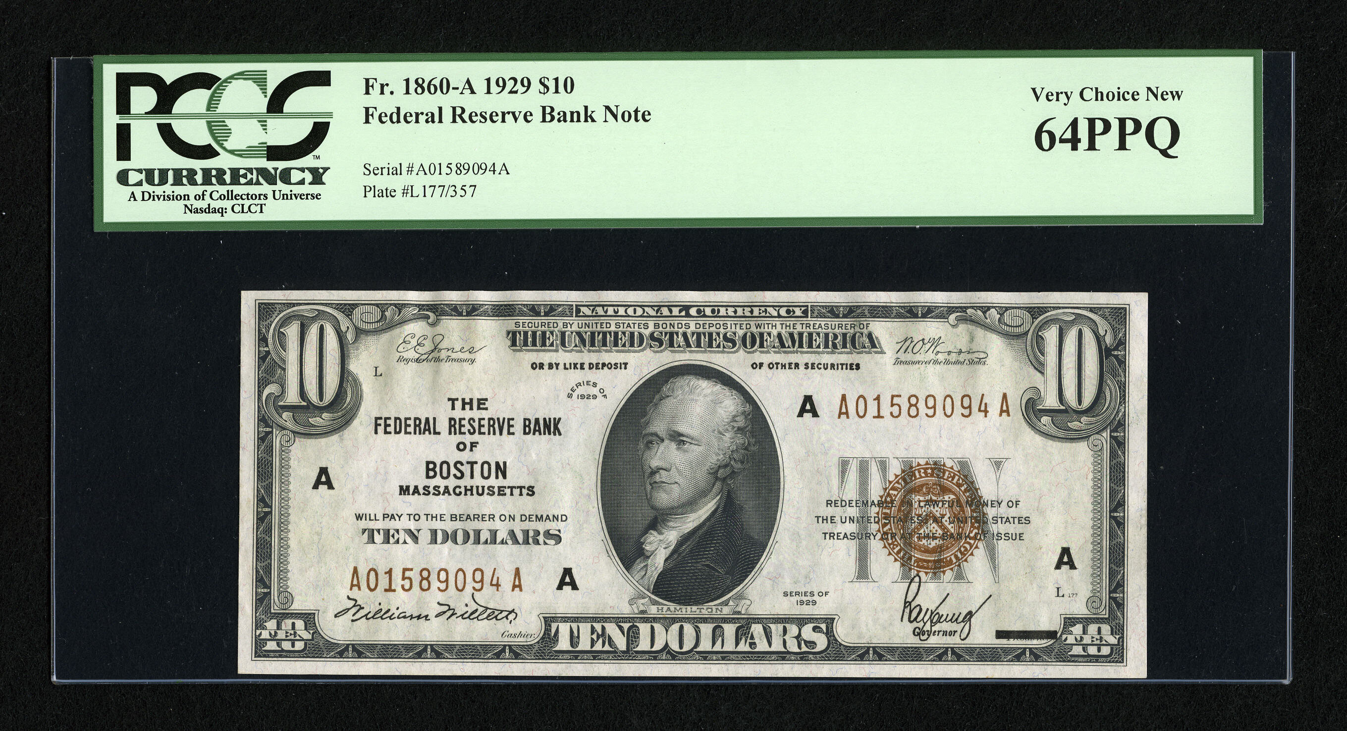 image for: Fr. 1860-A $10 1929 Federal Reserve Bank Note. PCGS Very Choice New 64PPQ....