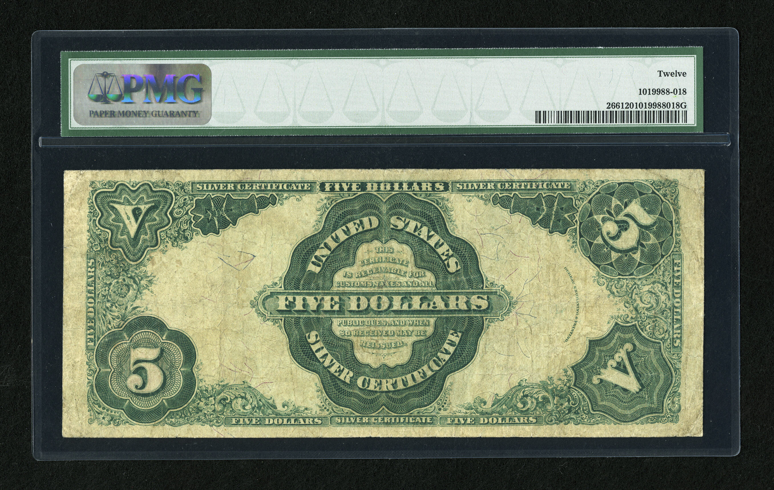 image for: Fr. 266 $5 1891 Silver Certificate PMG Fine 12....