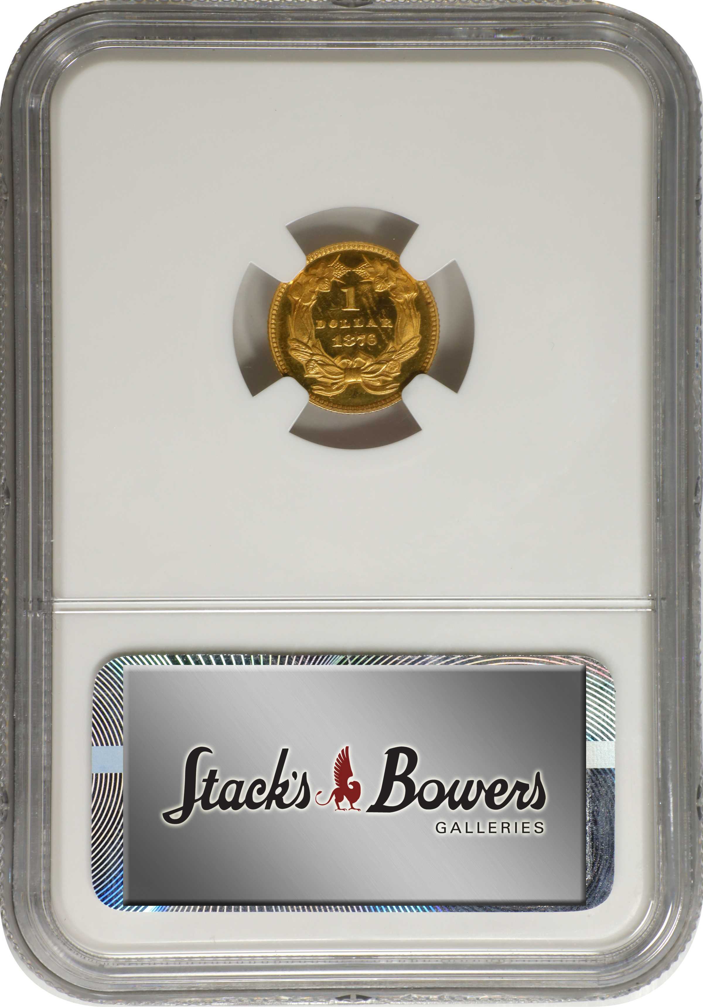 image for: 1876 Gold Dollar. JD-2. Rarity-6+. Proof-65+ Ultra Cameo (NGC).