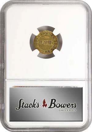 image for: Undated (1831-1834) Christopher Bechtler $1. K-1. Rarity-4. 30.G., Star. Reeded Edge. EF-45 (NGC).