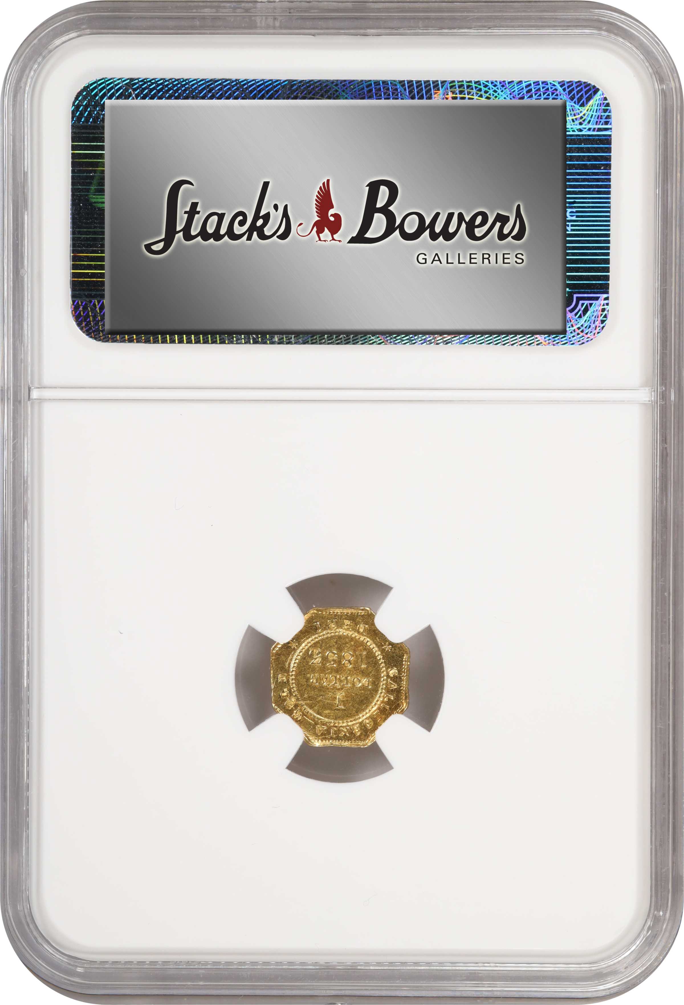 image for: 1853-DERI Octagonal $1. BG-518. Rarity-5. Liberty Head. MS-62 (NGC).