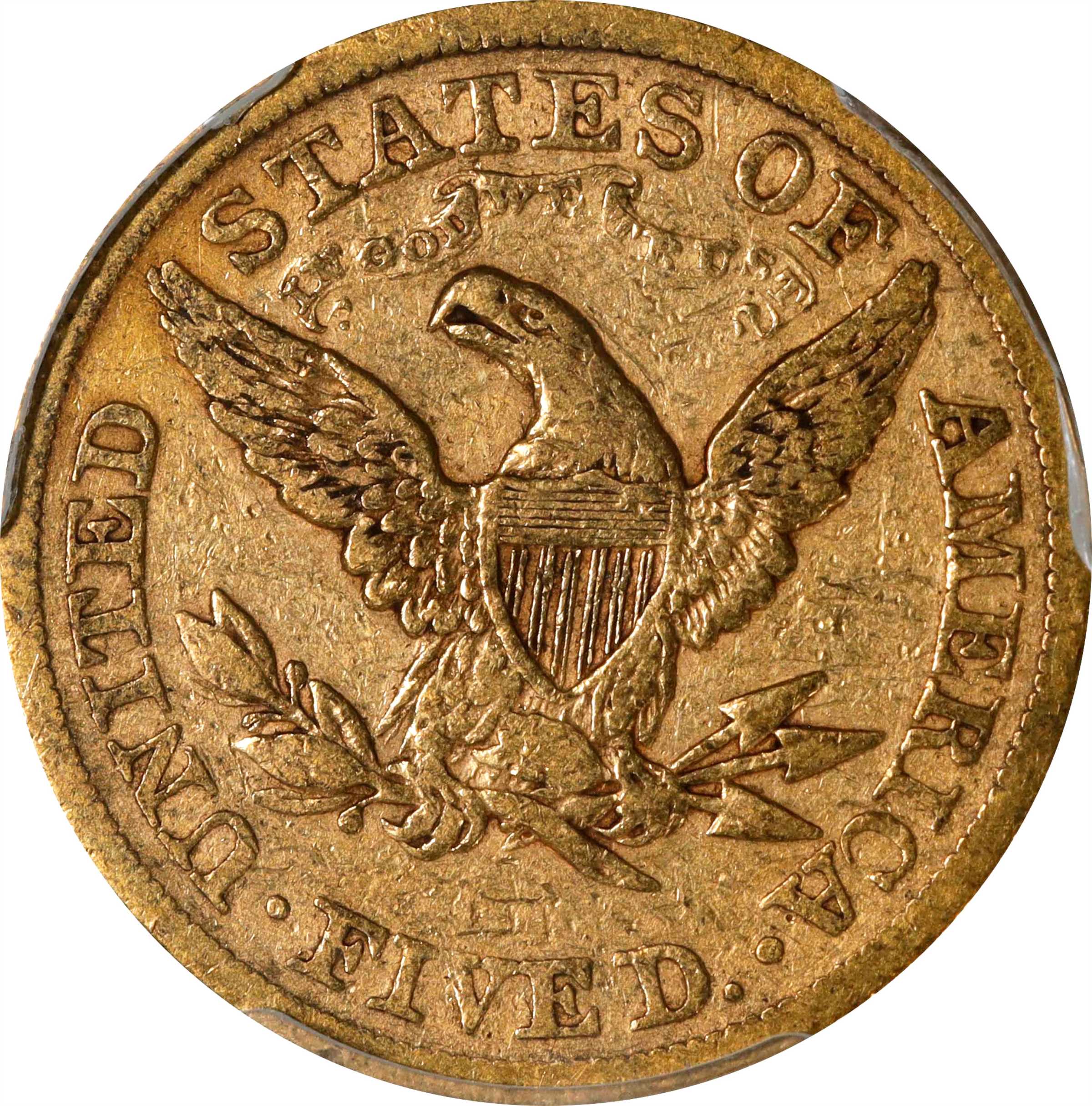 image for: 1874-S Liberty Head Half Eagle. Weak S. VF-30 (PCGS).