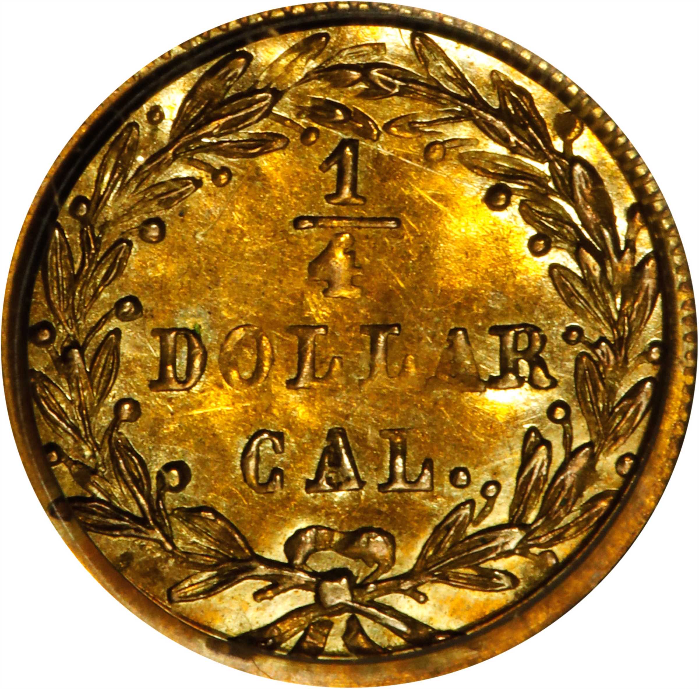 image for: 1872/1 Round 25 Cents. BG-868. Rarity-4+. Indian Head. MS-62 (PCGS).