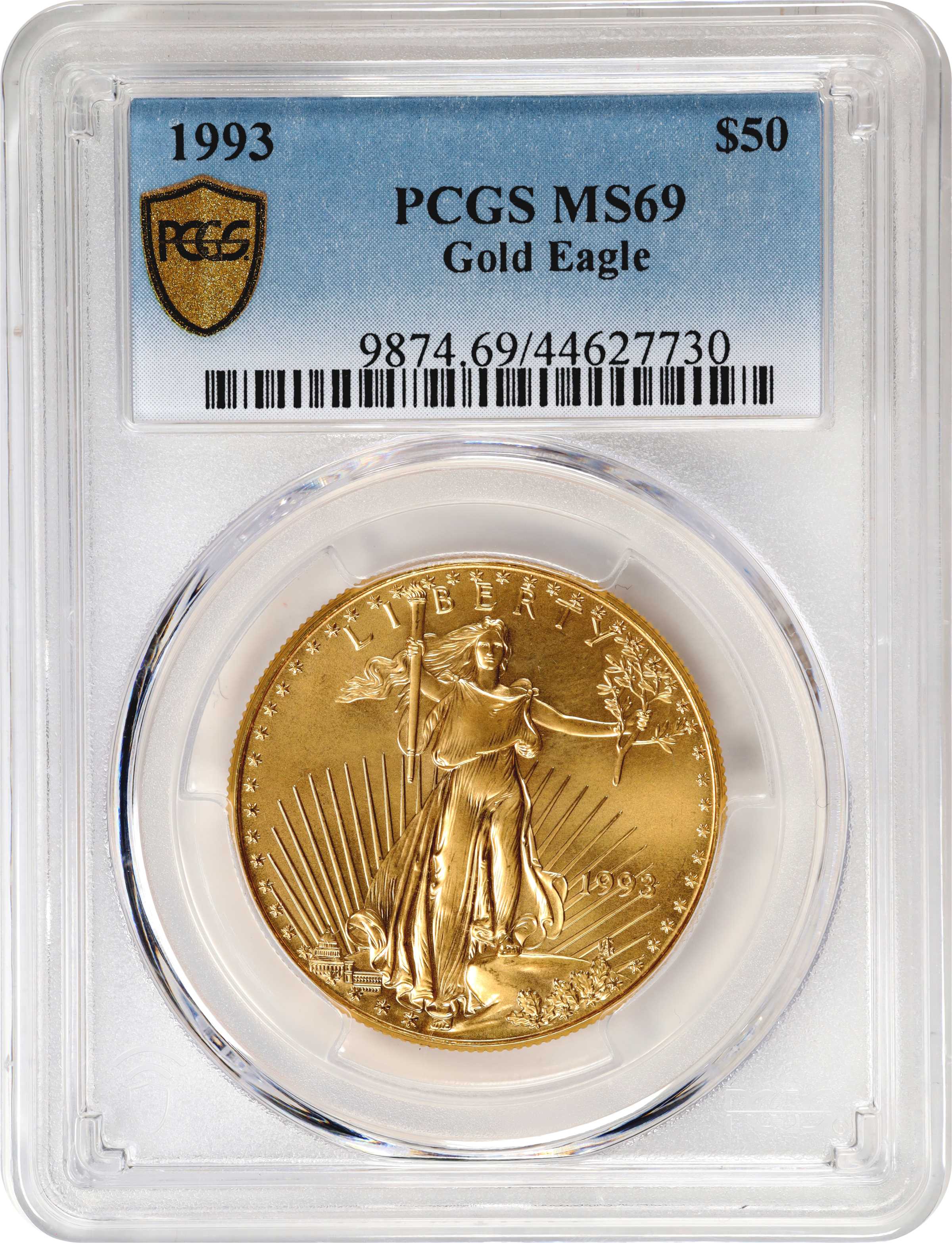 image for: 1993 One-Ounce Gold Eagle. MS-69 (PCGS).