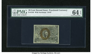 image for: Fr. 1245 10c Second Issue PMG Choice Uncirculated 64 EPQ....