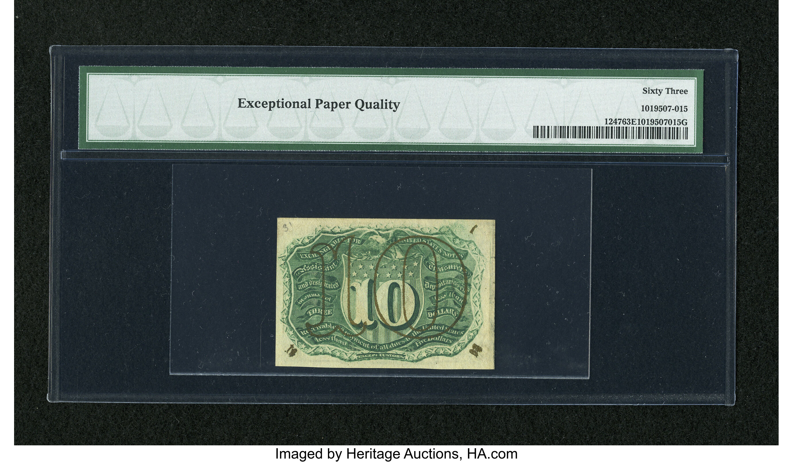 image for: Fr. 1247 10c Second Issue PMG Choice Uncirculated 63 EPQ....