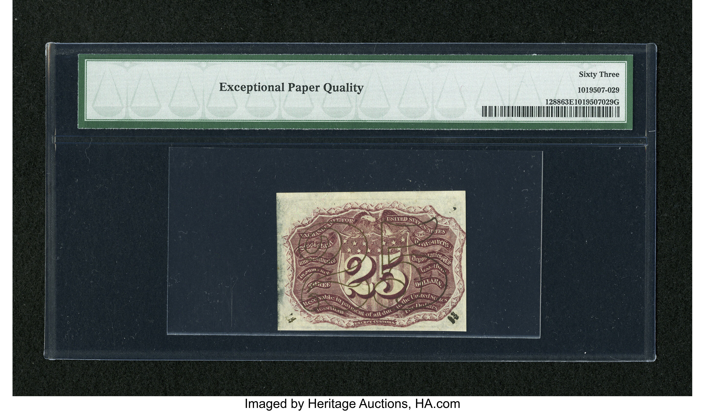 image for: Fr. 1288 25c Second Issue PMG Choice Uncirculated 63 EPQ.
