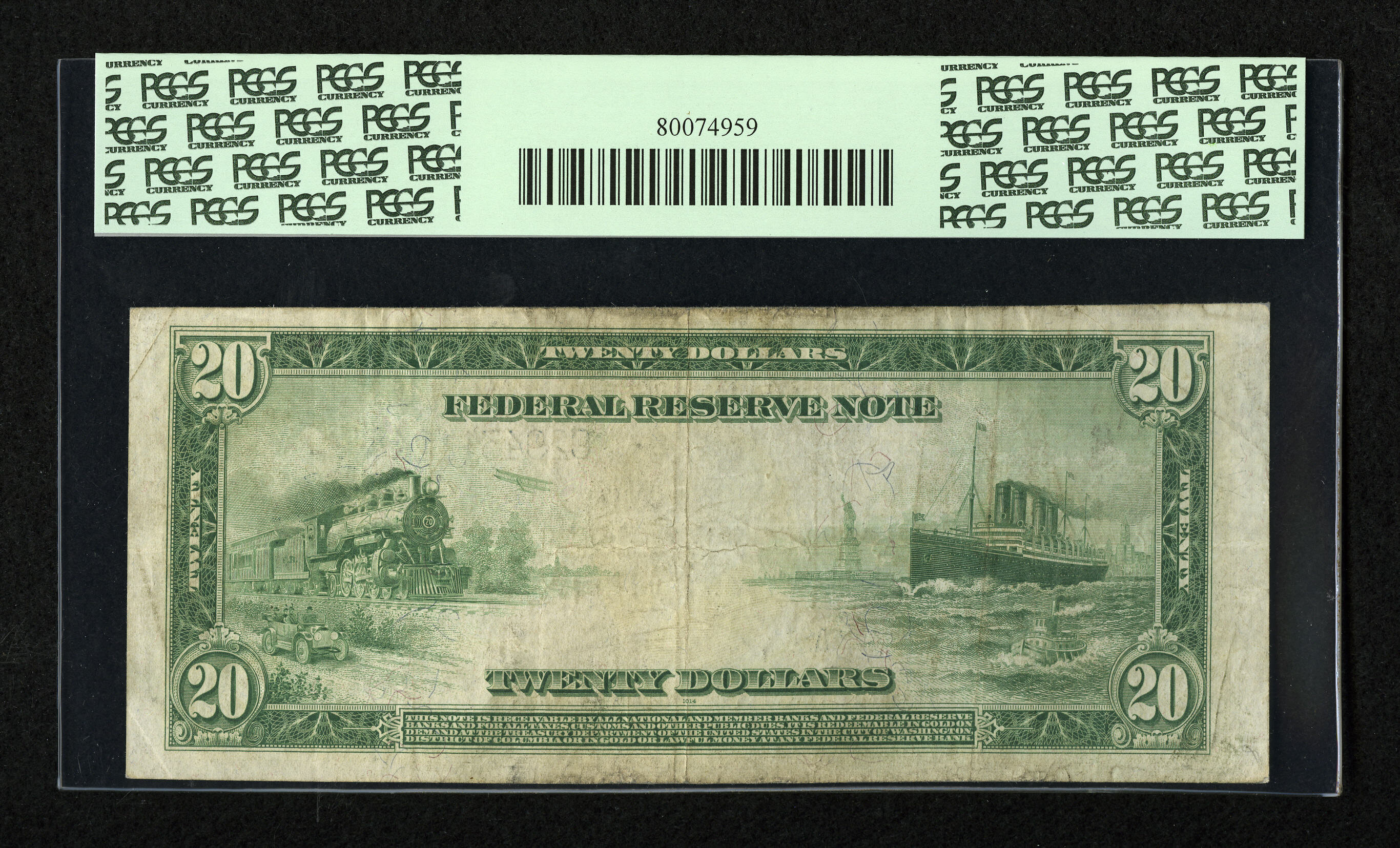 image for: Fr. 975 $20 1914 Federal Reserve Note PCGS Very Fine 25....