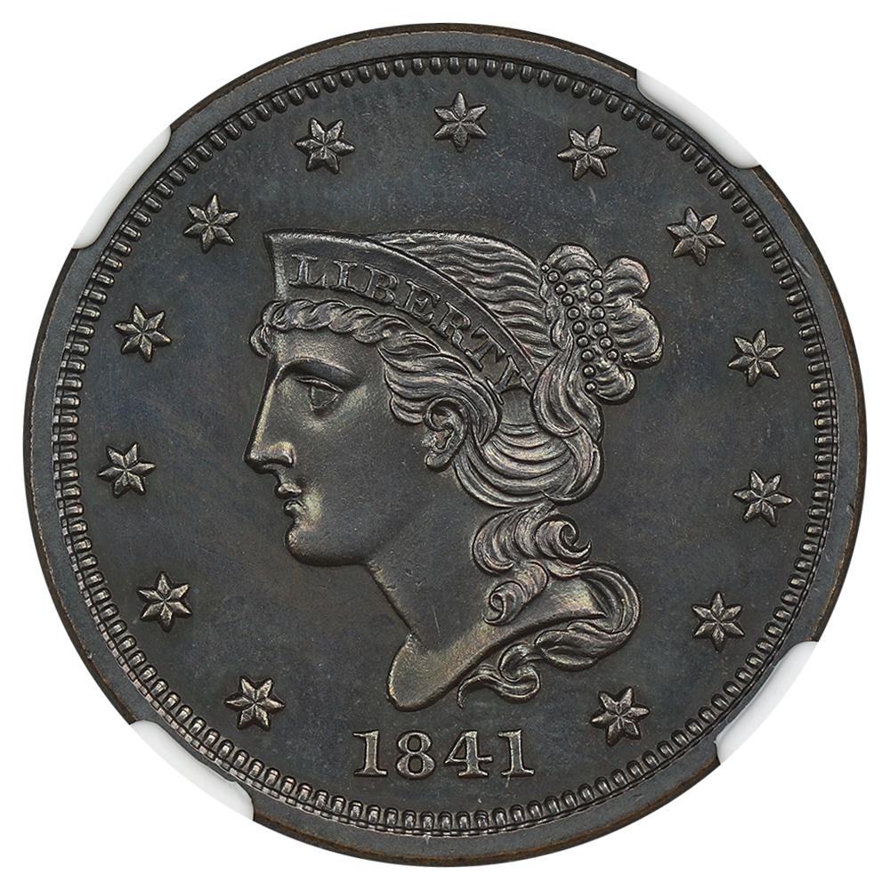 image for: 1841 1c NGC Proof 65 BN (N-1) ex: COL Ellsworth