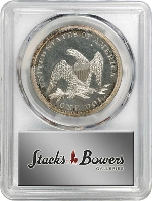 image for: 1862 Liberty Seated Silver Dollar. Proof-62 Cameo (PCGS).