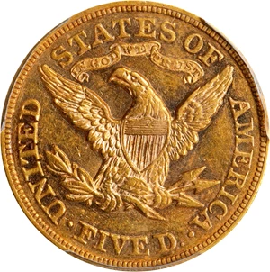image for: 1877 Liberty Head Half Eagle. AU-55 (PCGS).