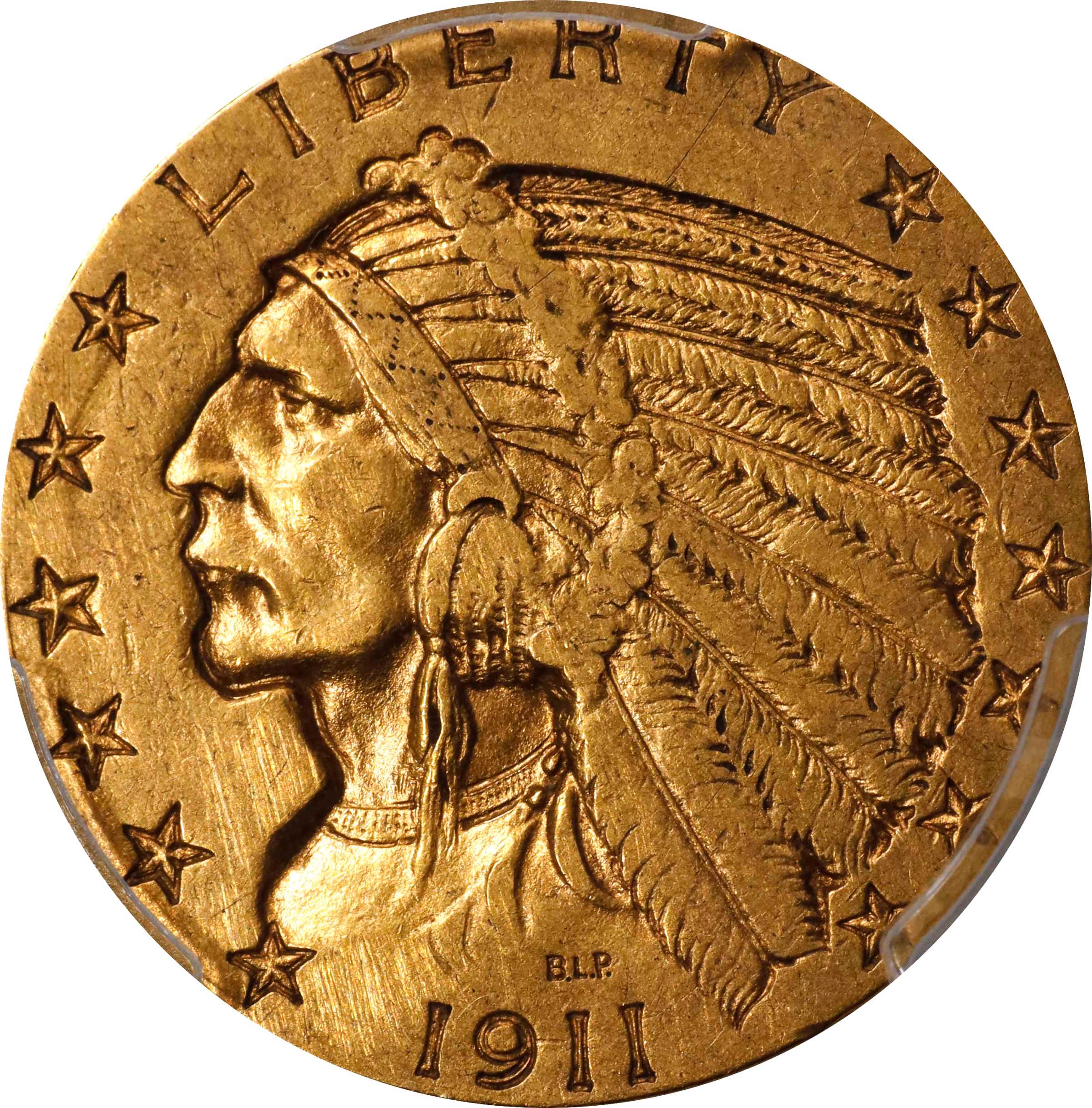 1911-S Indian Half Eagle. VF-35 (PCGS).