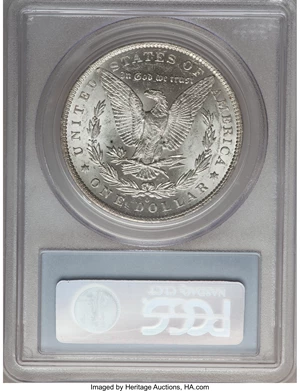 image for: 1883-O $1 Partial E Reverse MS63 PCGS. VAM-22A, R.6....