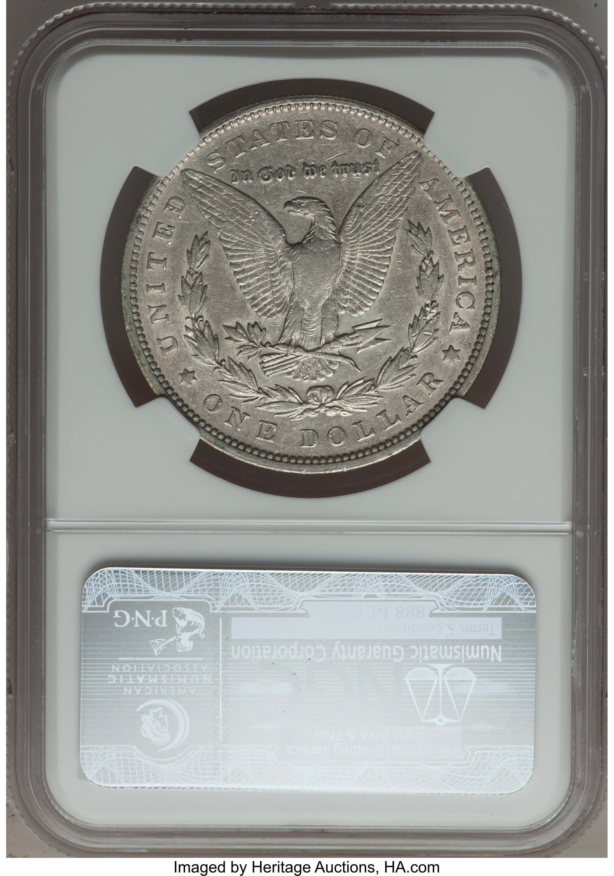 image for: 1878 7TF $1 Reverse of 1878, Vam-222A, Face Chips XF40 NGC. Hitlist 40.From The Parcfeld Collection....