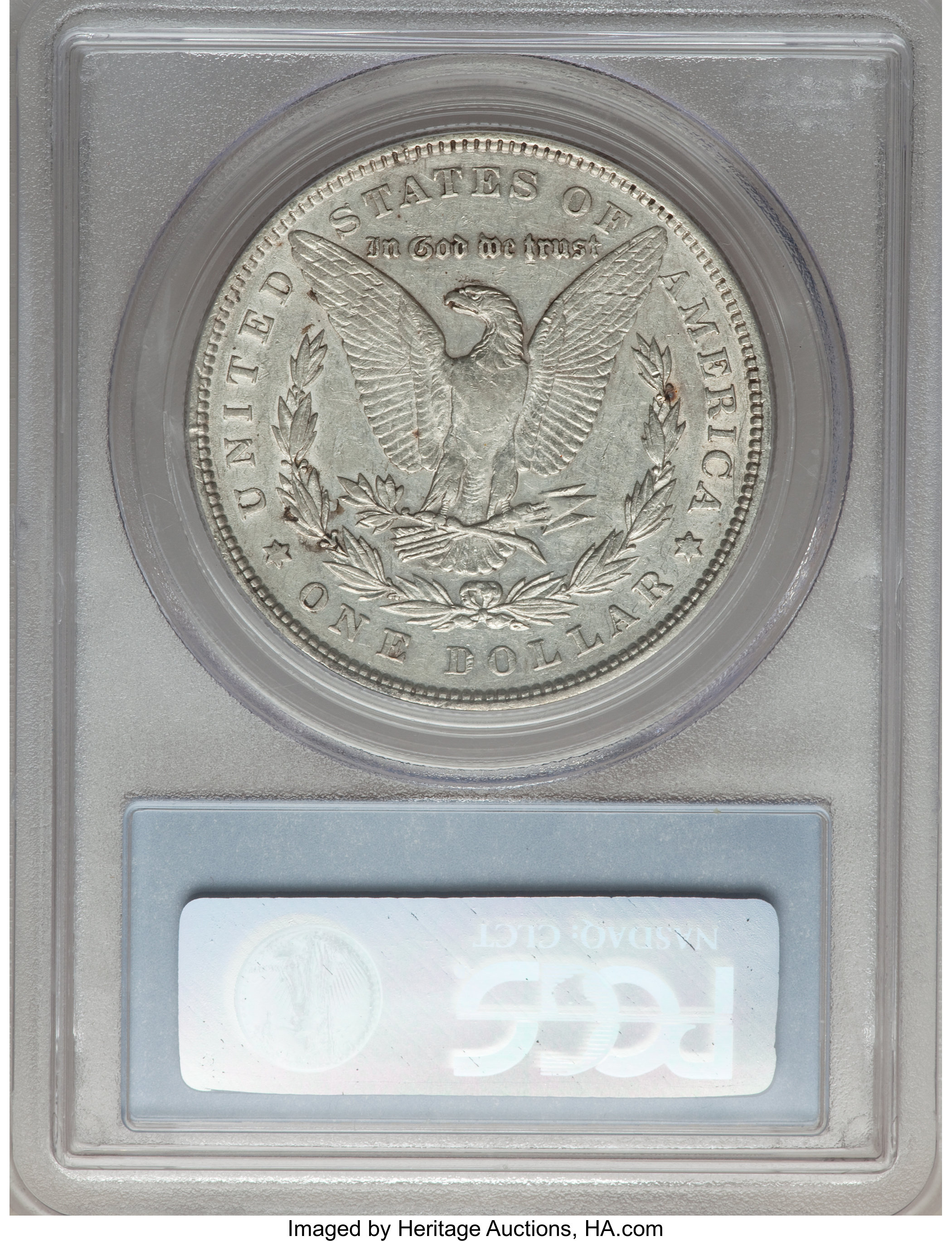 image for: 1878 7TF $1 Reverse of 1879, Vam-228B, Slashed O AU50 PCGS. Hitlist.From The Parcfeld Collection....