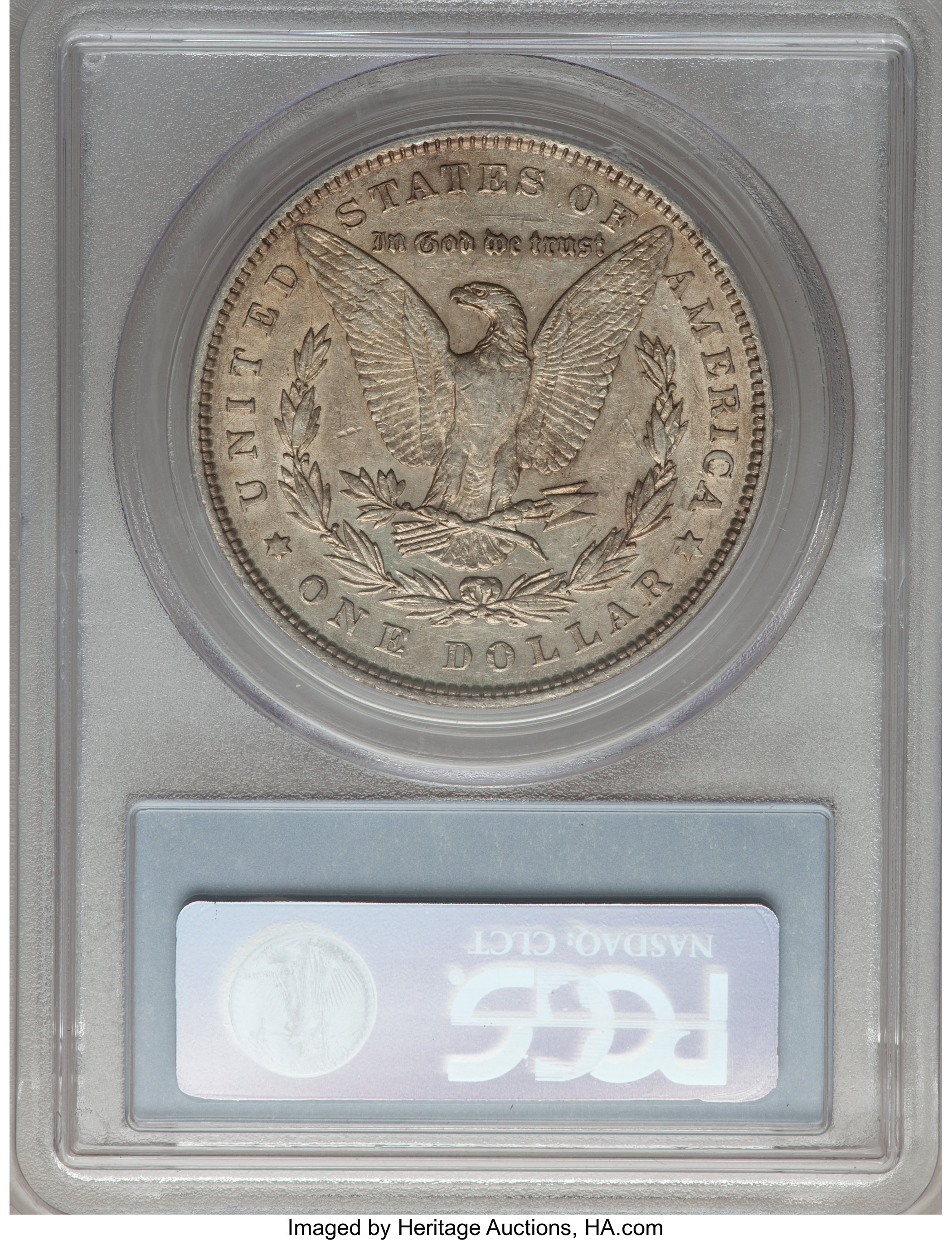 image for: 1878 7TF $1 Reverse of 1879, Vam-228B, Slashed O AU50 PCGS. Hitlist. Population: 7 in 50, 17 finer (5/13).PCGS Population (...