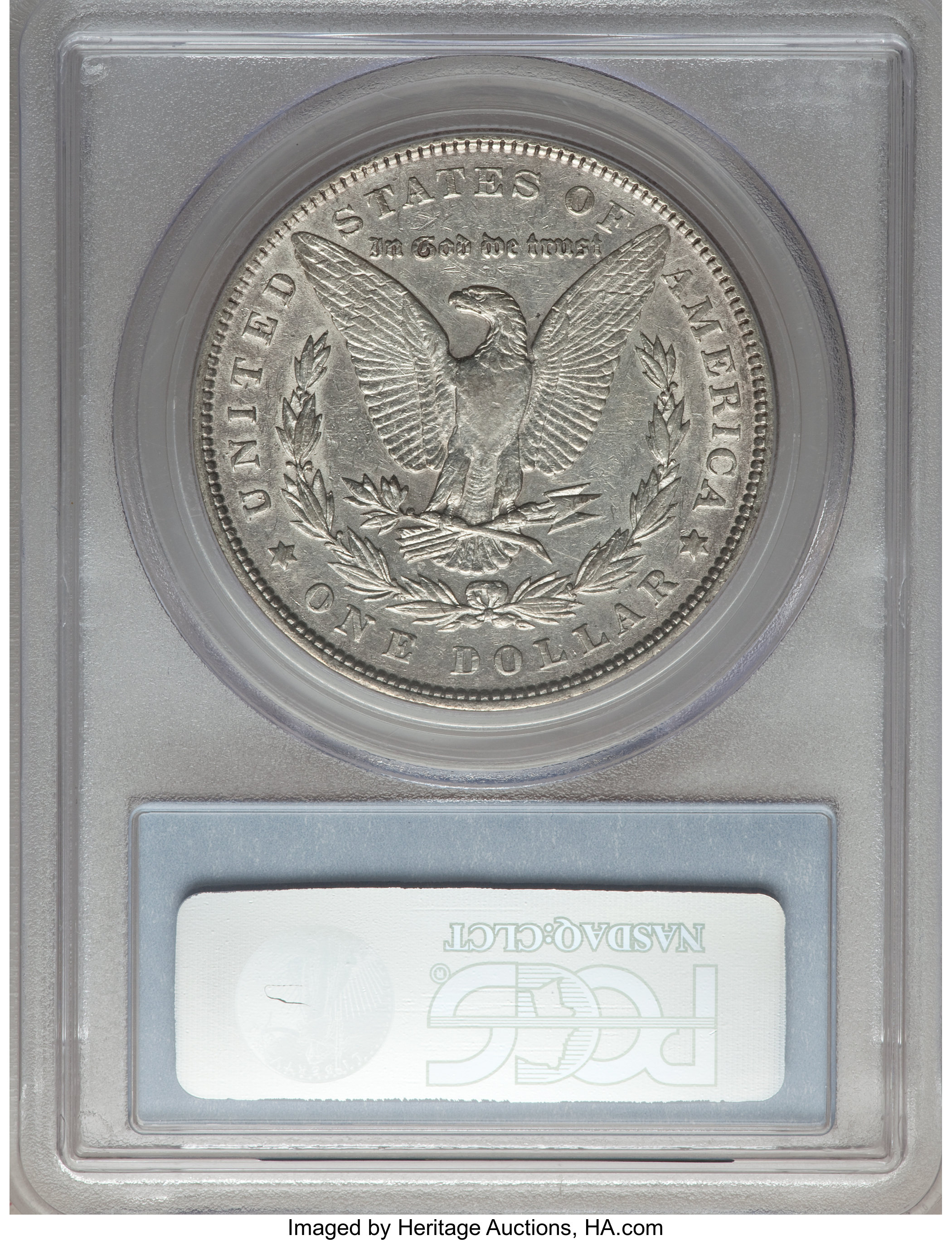 image for: 1878 7TF $1 Reverse of 1879, Vam-228B, Slashed O AU53 PCGS. PCGS Population (0/0). NGC Census: (0/0).From The Parcfeld ...