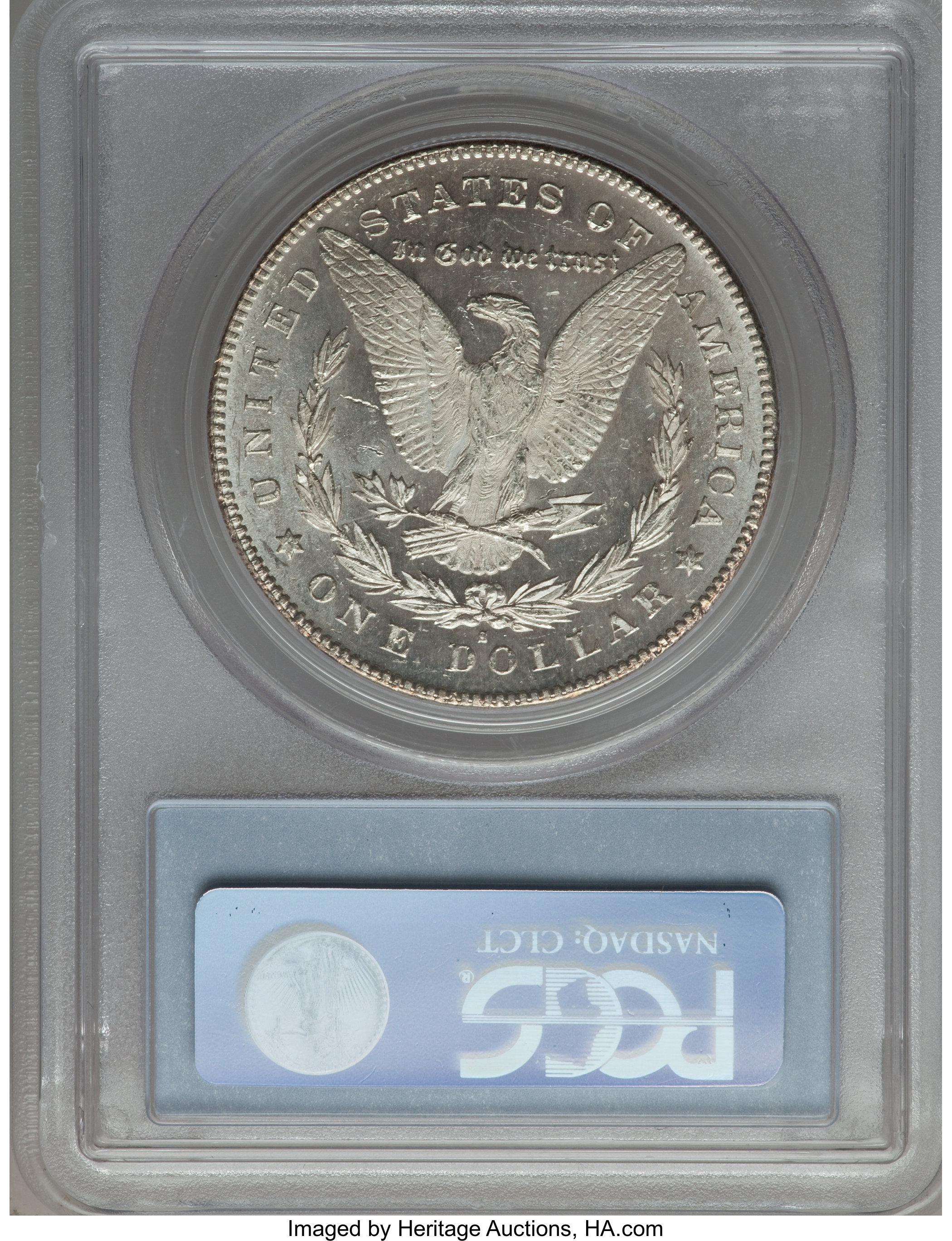 image for: 1878-S $1 Vam-76, Lava Wing MS63 PCGS. Hitlist. PCGS Population (0/0). NGC Census: (0/0).From The Parcfeld Collection....