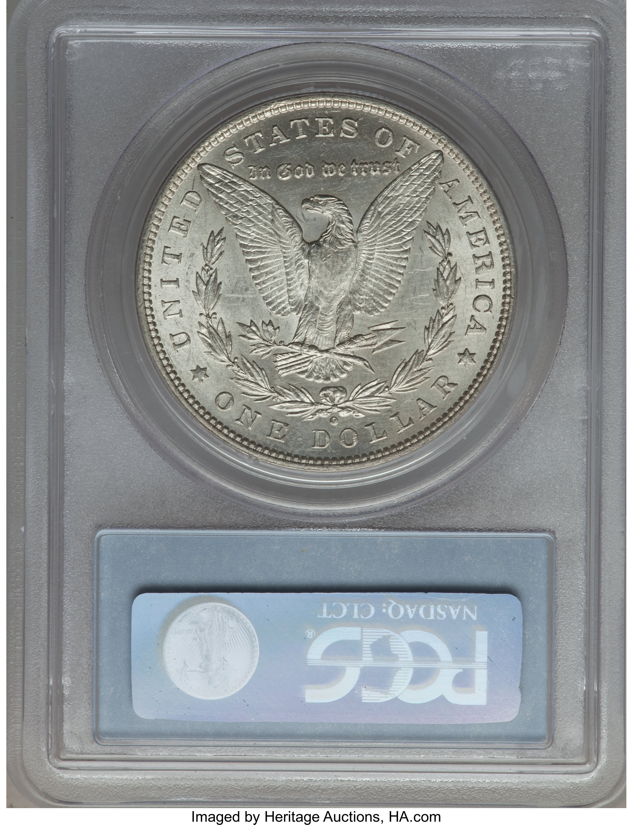 image for: 1880-O $1 Vam-55, Checkmark AU58 PCGS. Hot-50. PCGS Population (0/0). NGC Census: (0/0).From The Parcfeld Collection....
