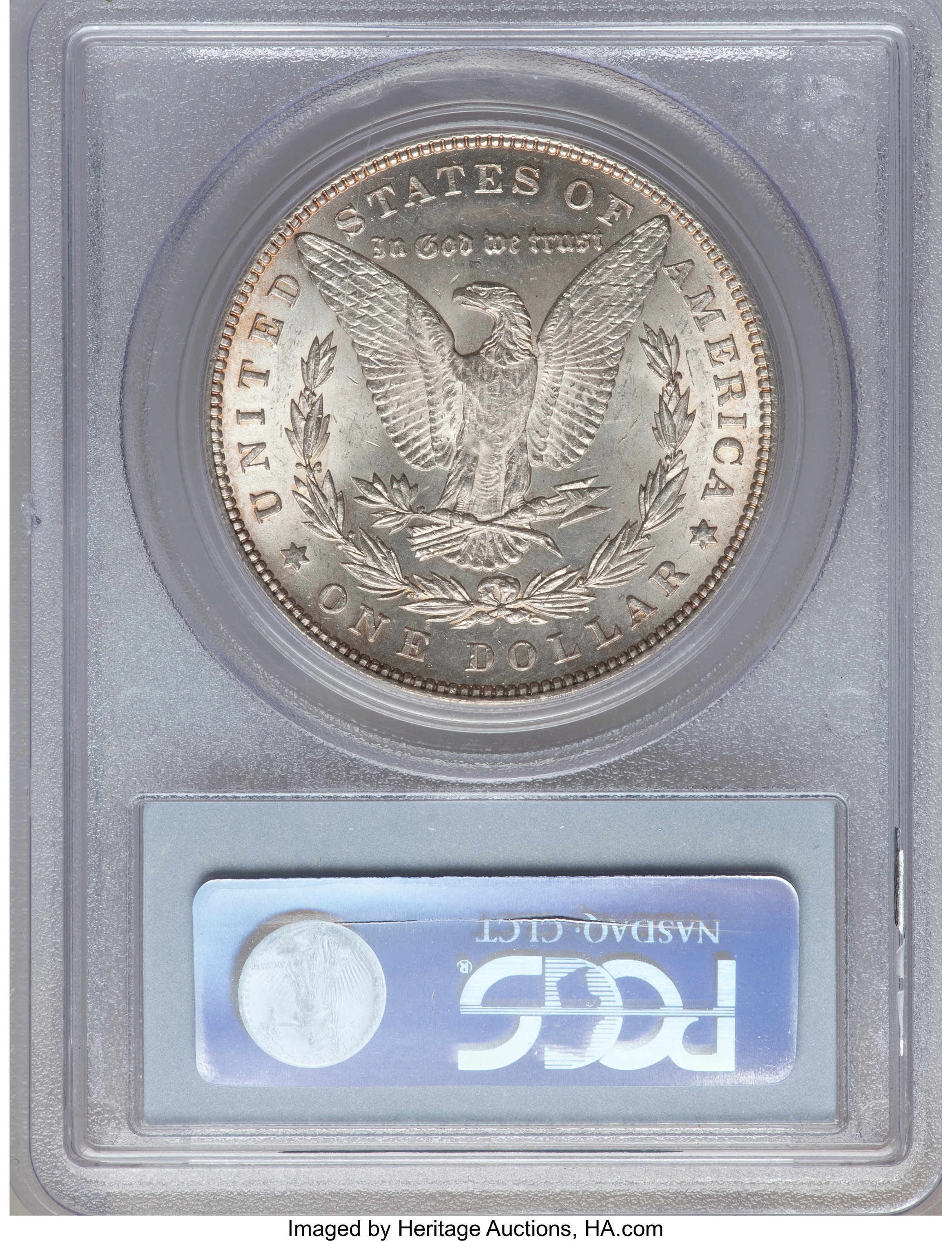 image for: 1885 $1  MS62 PCGS. Dash  VAM 22.  PCGS Population (37/36). NGC Census: (0/0)....